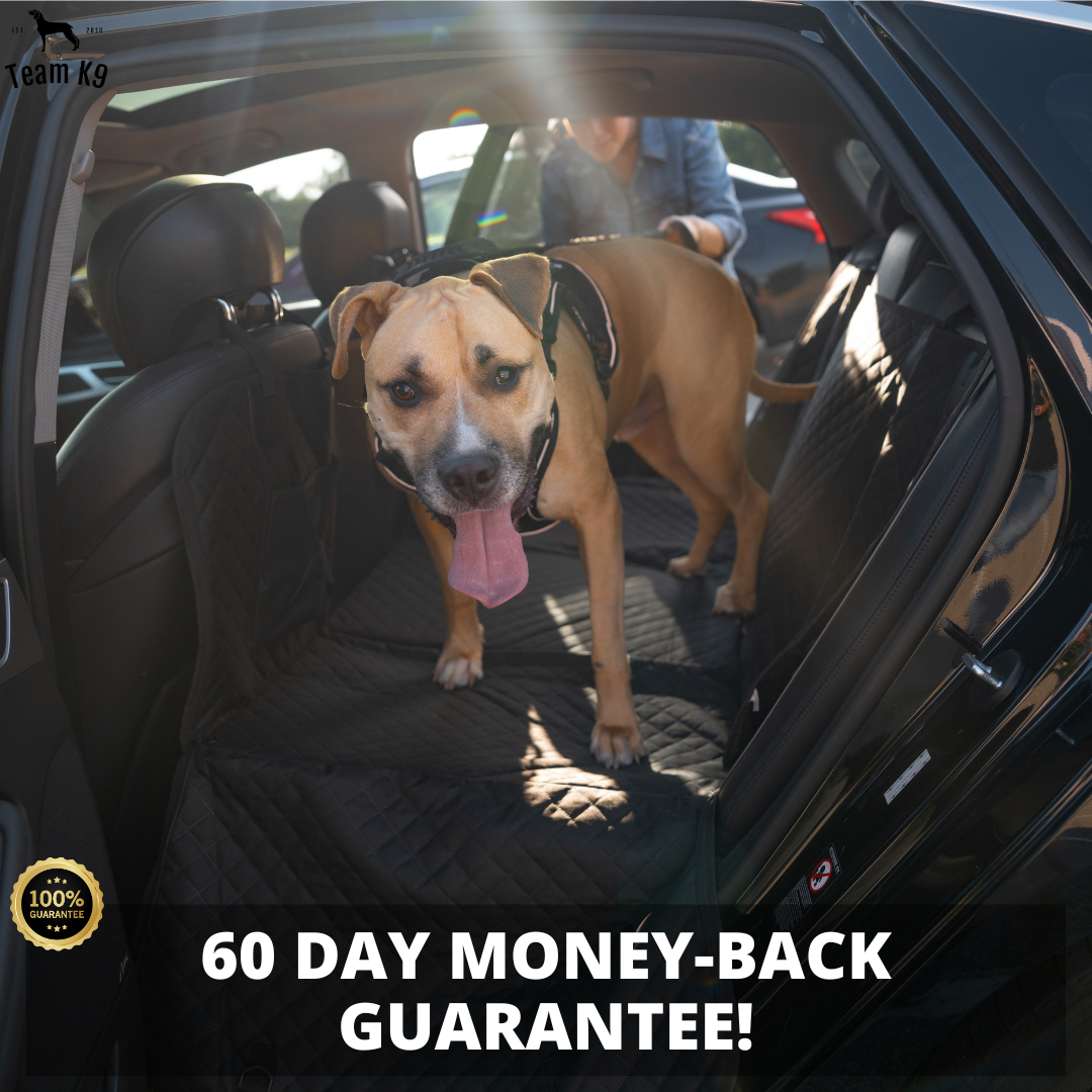 Waterproof Dog Car Seat Cover Hammock with Storage – Large Back Seat Protector for Cars & SUVs