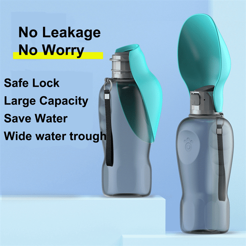 Travel Water Bottle For Dogs With Foldable Leak-proof Bowl,