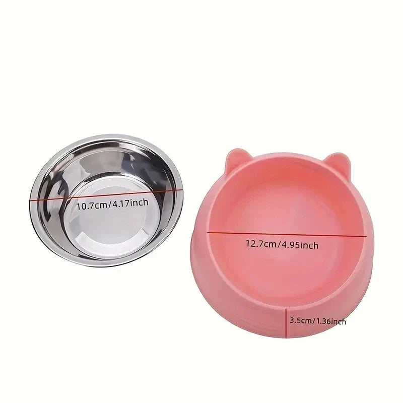 Cat Dog Bowl Raised Non Slip Tilt Feeder for Pets