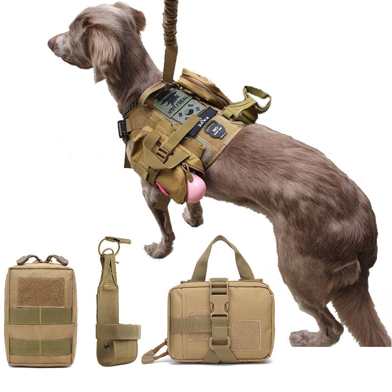 MOLLE Pouch Set For Harness Tactical Dog Gear...