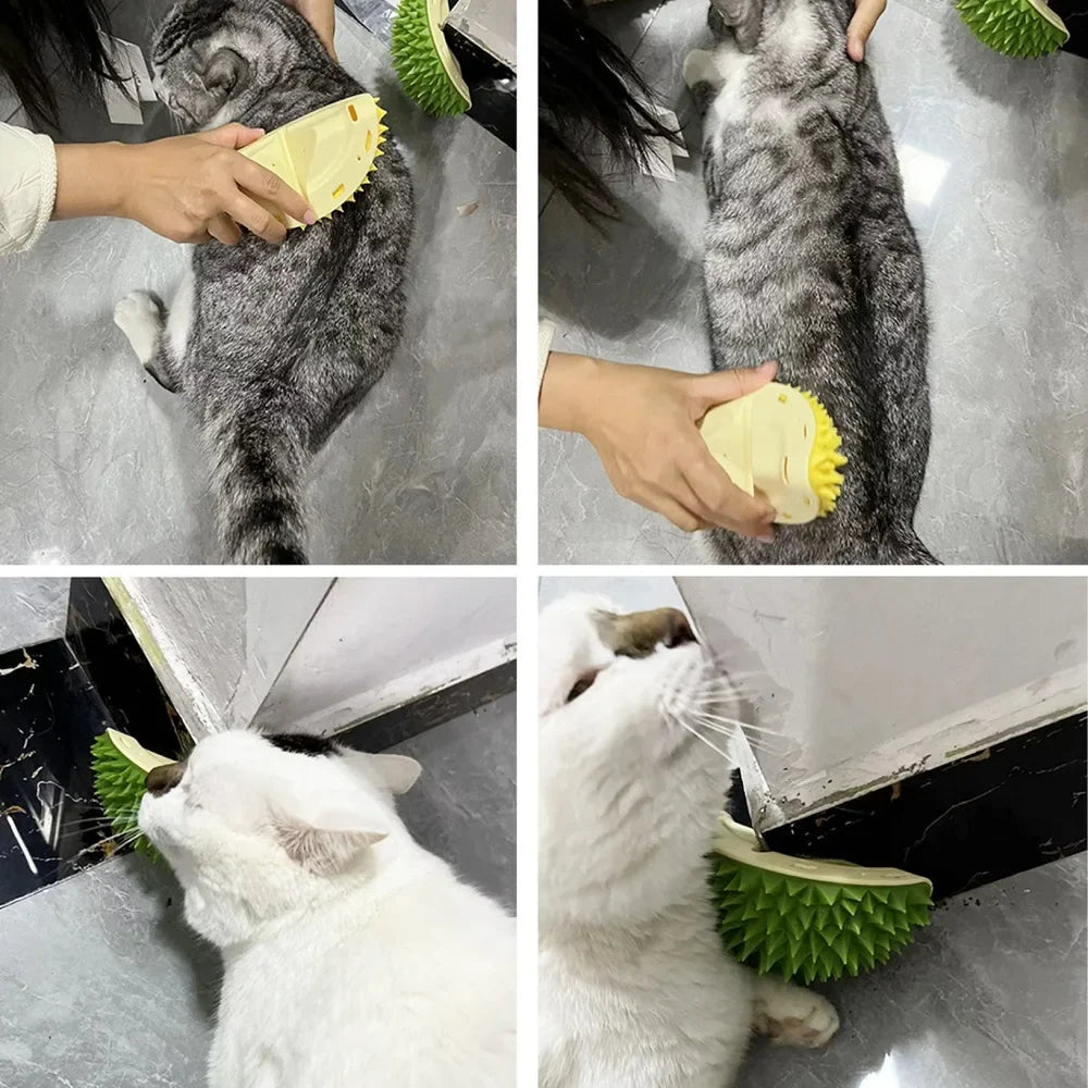 Cat Grooming Scratcher Brush & Massager for Dogs and...