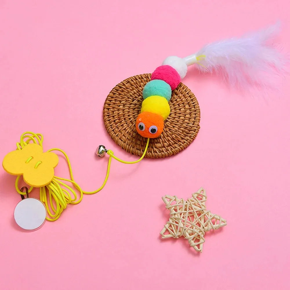 Pet Cat Toys Funny Stick Kitten Elastic Rope Dragonfly...