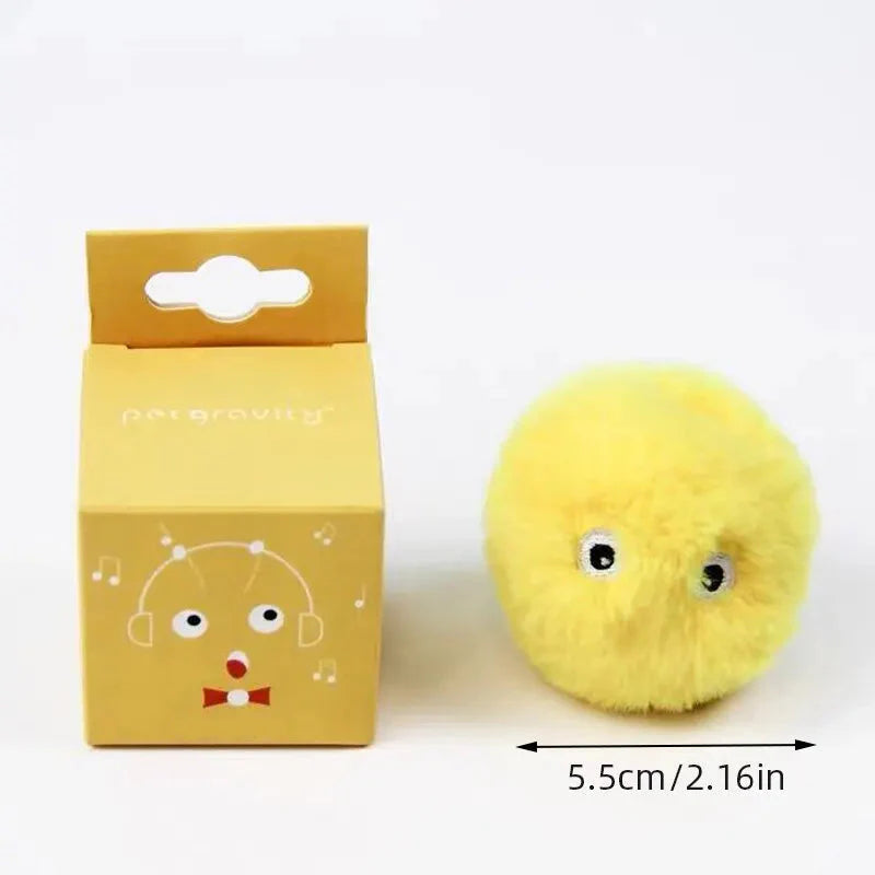 Interactive Cat Toy Ball - Plush Electric Catnip...