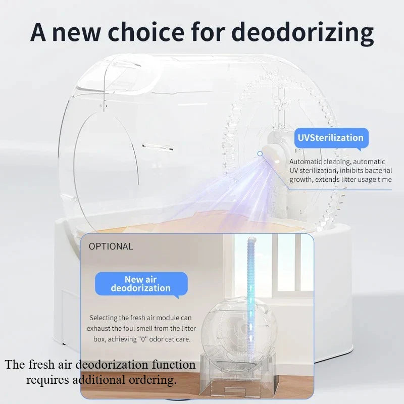 Automatic Cat Litter Box WiFi Connected Self Cleaning...