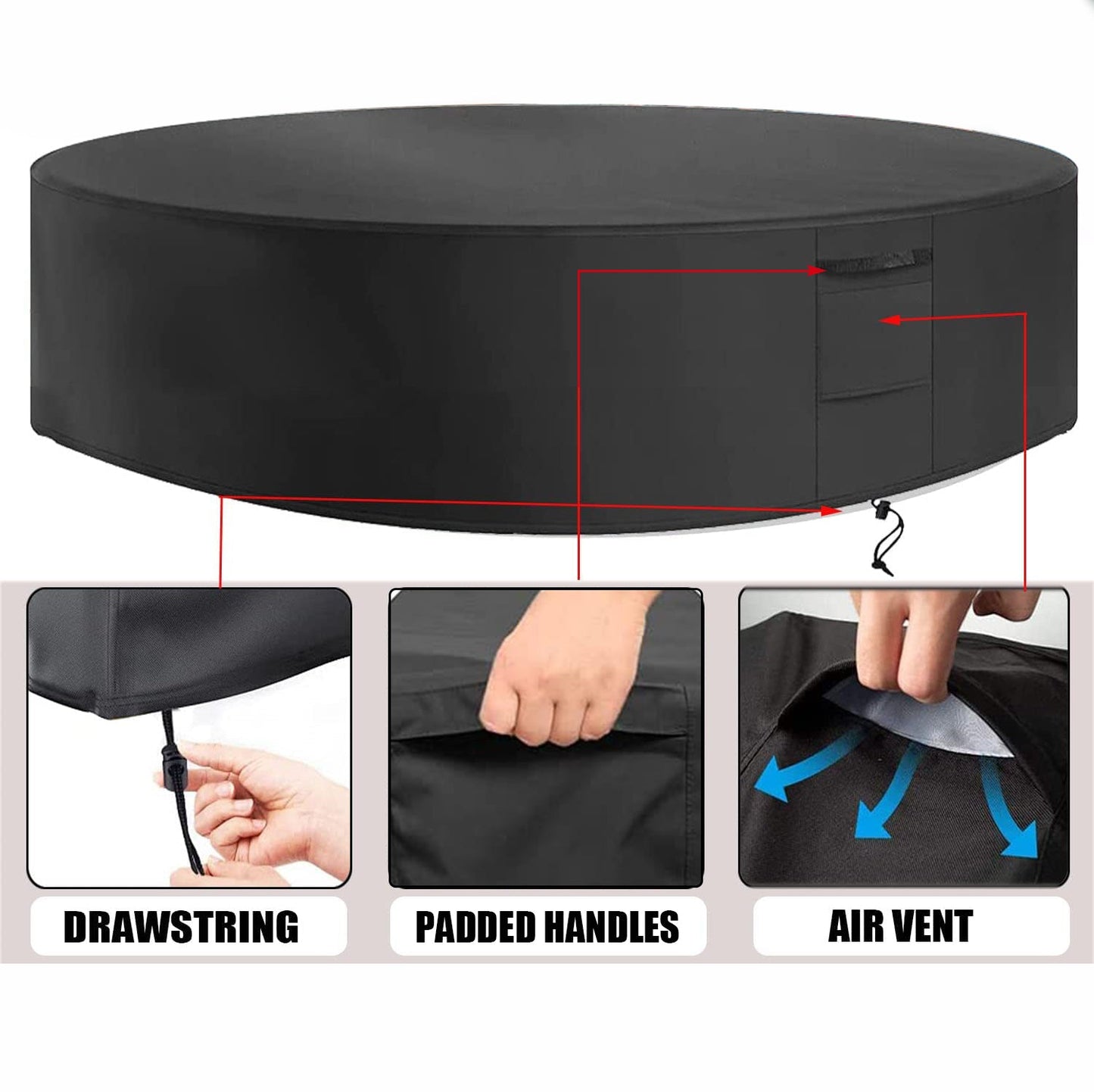 Waterproof Dog Pool Cover Round Fit Debris Blocking...