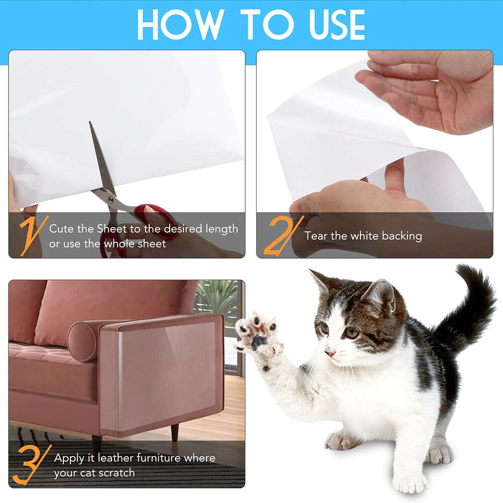 8PC Cat Scratch Furniture Protector Guards Anti-Scratch