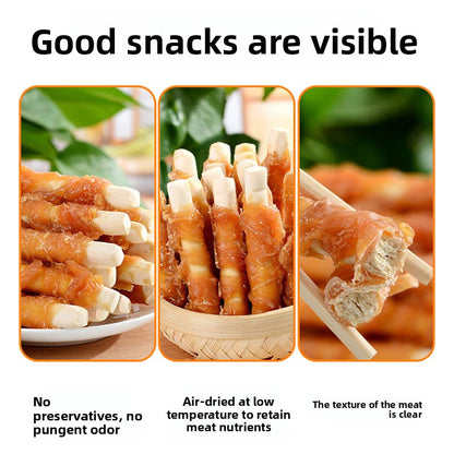 Dog Treats | Chicken-Wrapped Calcium Cheese Sticks for Dogs, 7-Pack Training Rewards