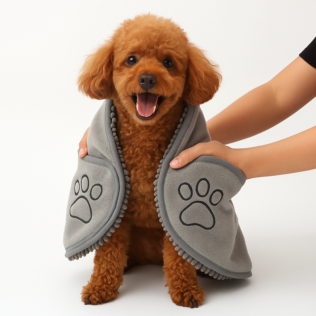 Dog Towel Wrap With Hand Pockets Quick Dry Microfiber...