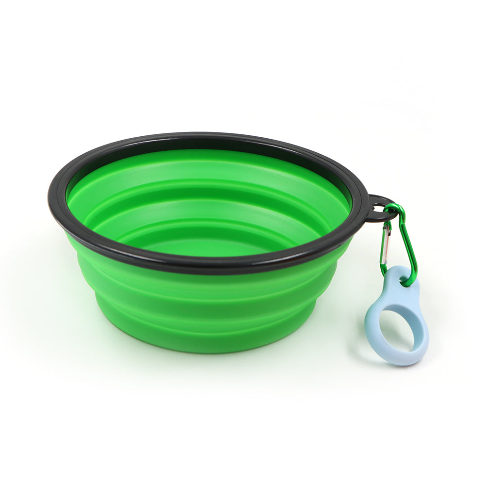 Collapsible Travel Bowl With Clip Silicone Dog Bowl...