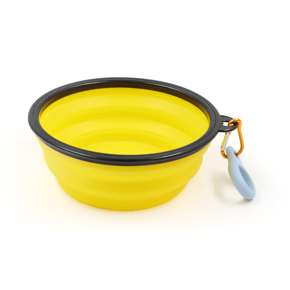 Collapsible Travel Bowl With Clip Silicone Dog Bowl...