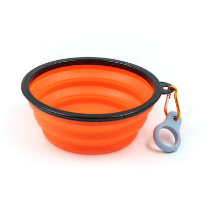 Collapsible Travel Bowl With Clip Silicone Dog Bowl...