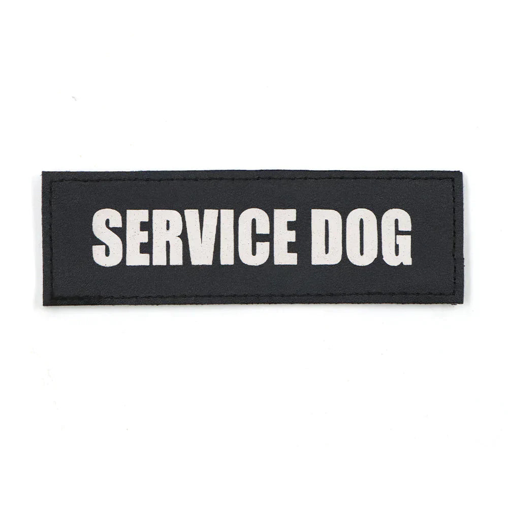 Service Dog Patch Black Harness Label Hook And Loop...
