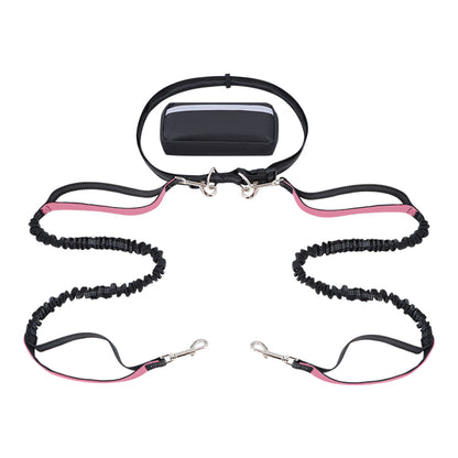 Dog Leash Double-Handle Hands-Free Bungee Reflective...
