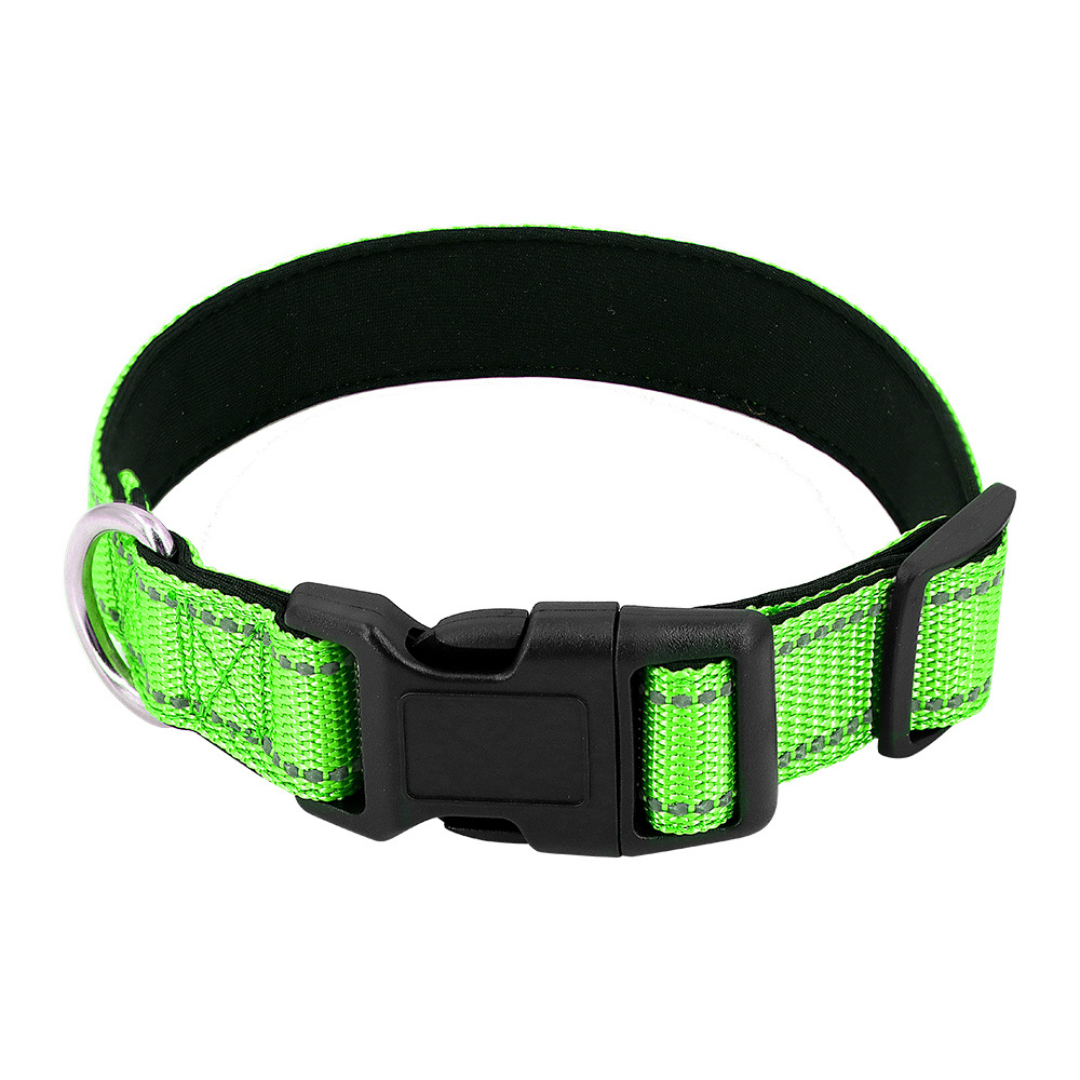 Reflective Dog Collar Quick-Lock Buckle - Safe Night...