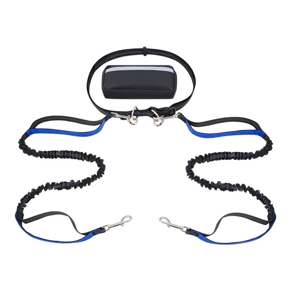 Dog Leash Double-Handle Hands-Free Bungee Reflective...