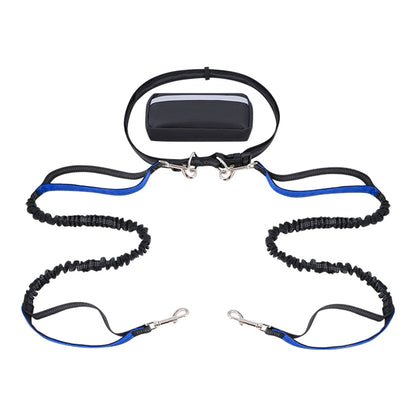 Dog Leash Double-Handle Hands-Free Bungee Reflective...