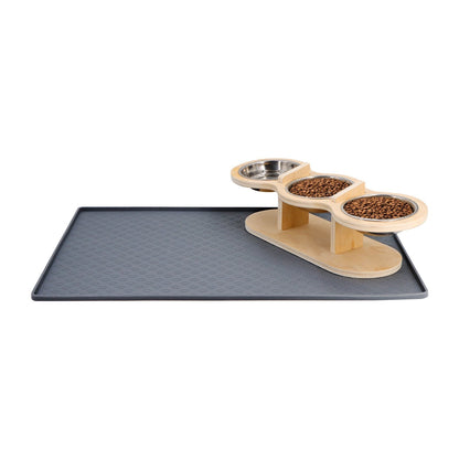 Dog Feeder Mat Non Slip With Raised Edges 15.5 x 23.5...