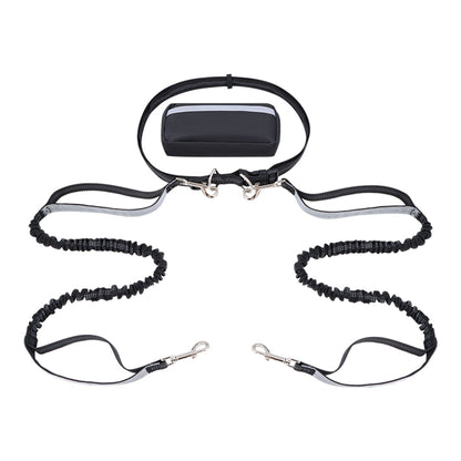 Dog Leash Double-Handle Hands-Free Bungee Reflective...