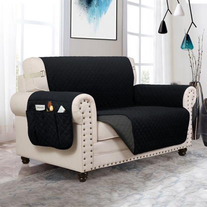 Couch Cover Furniture Protector With Side Pockets And...