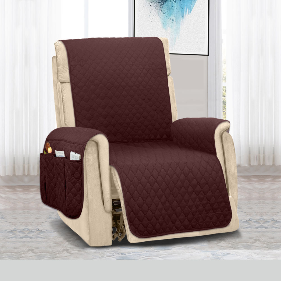 Couch Cover Furniture Protector With Side Pockets And...