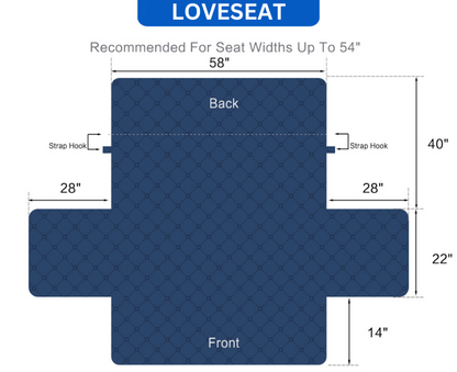 Couch Cover Furniture Protector With Side Pockets And...