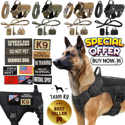 Tactical Dog Harness System All-In-One Training Bundle...