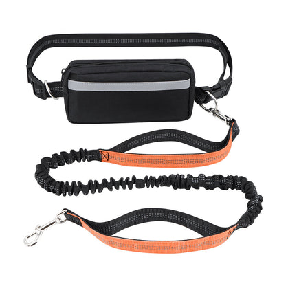 Dog Leash Double-Handle Hands-Free Bungee Reflective...