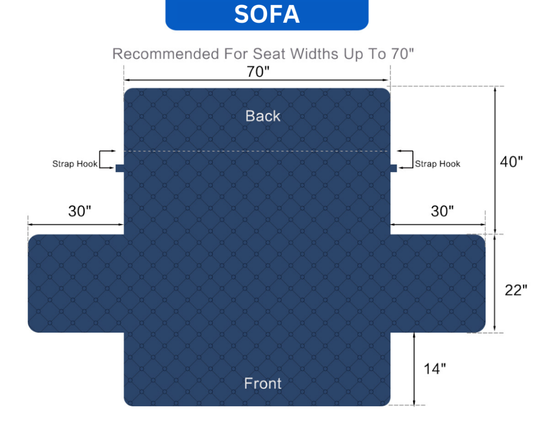Couch Cover Furniture Protector With Side Pockets And...