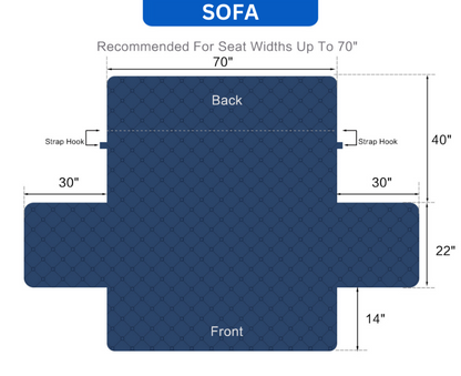 Couch Cover Furniture Protector With Side Pockets And...