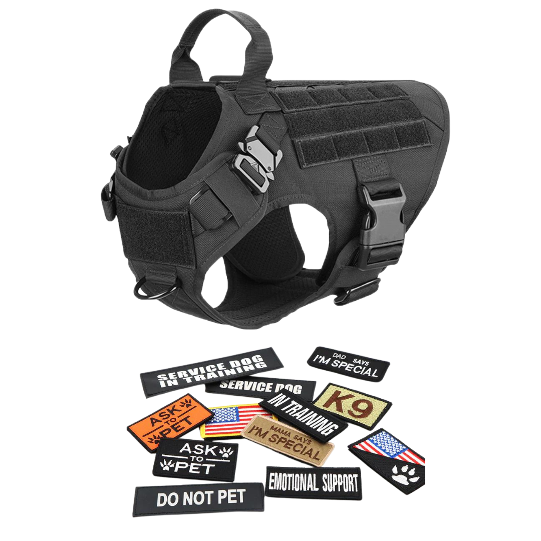 Tactical Dog Harness No-Pull With Front And Back D-Rings...