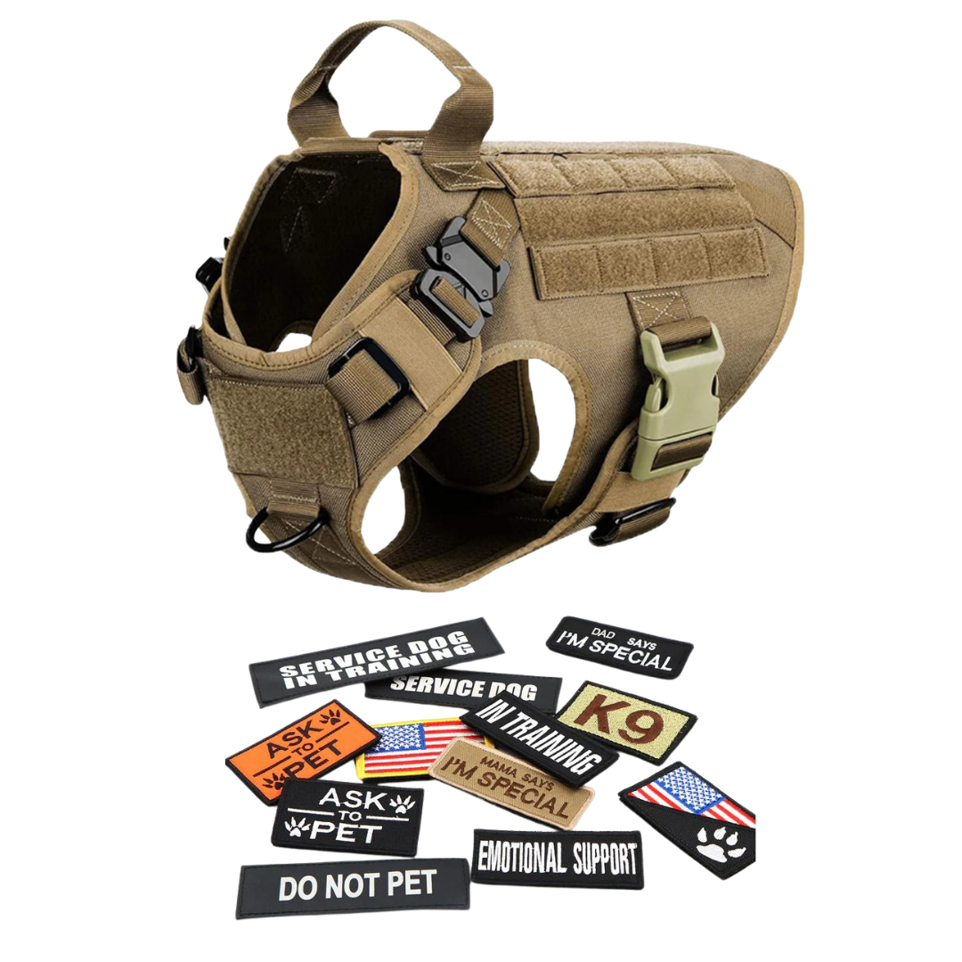 Tactical Dog Harness No-Pull With Front And Back D-Rings...