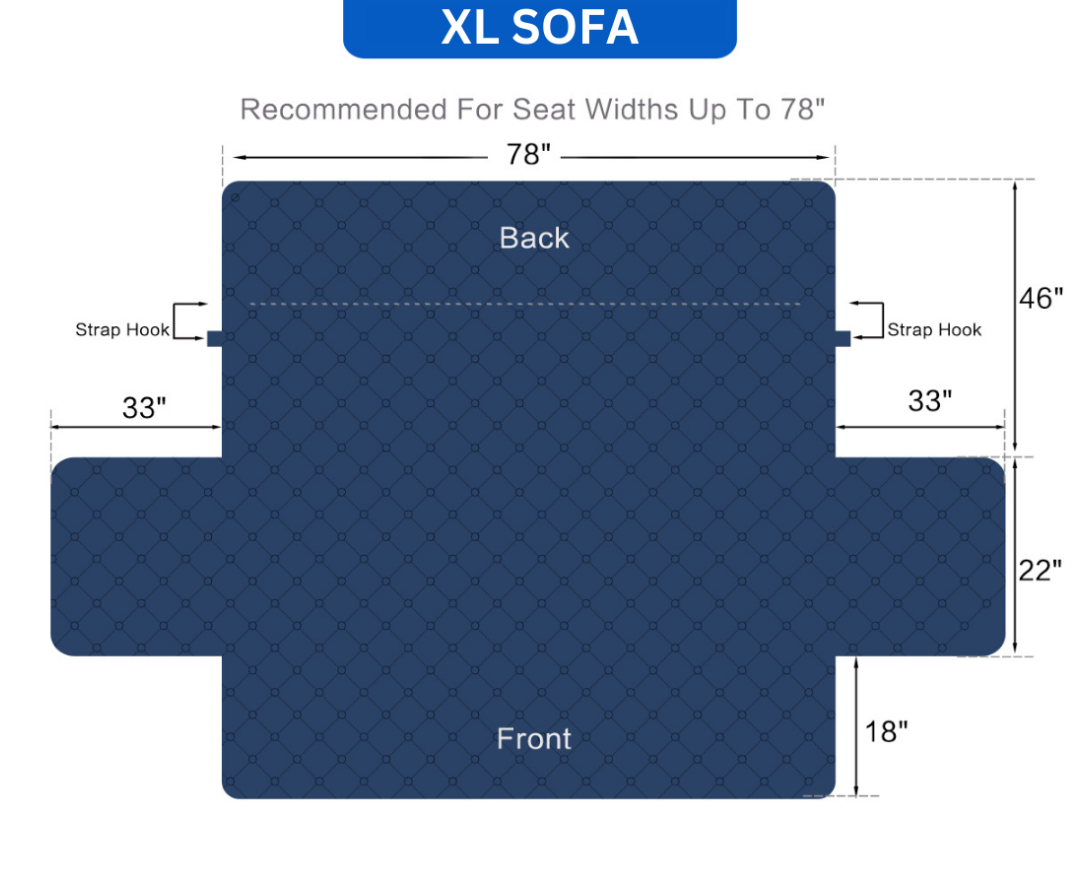 Couch Cover Furniture Protector With Side Pockets And...