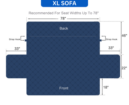 Couch Cover Furniture Protector With Side Pockets And...
