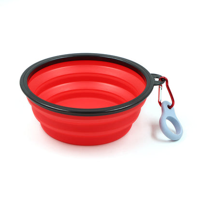 Collapsible Travel Bowl With Clip Silicone Dog Bowl...