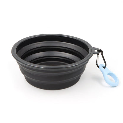 Collapsible Travel Bowl With Clip Silicone Dog Bowl...