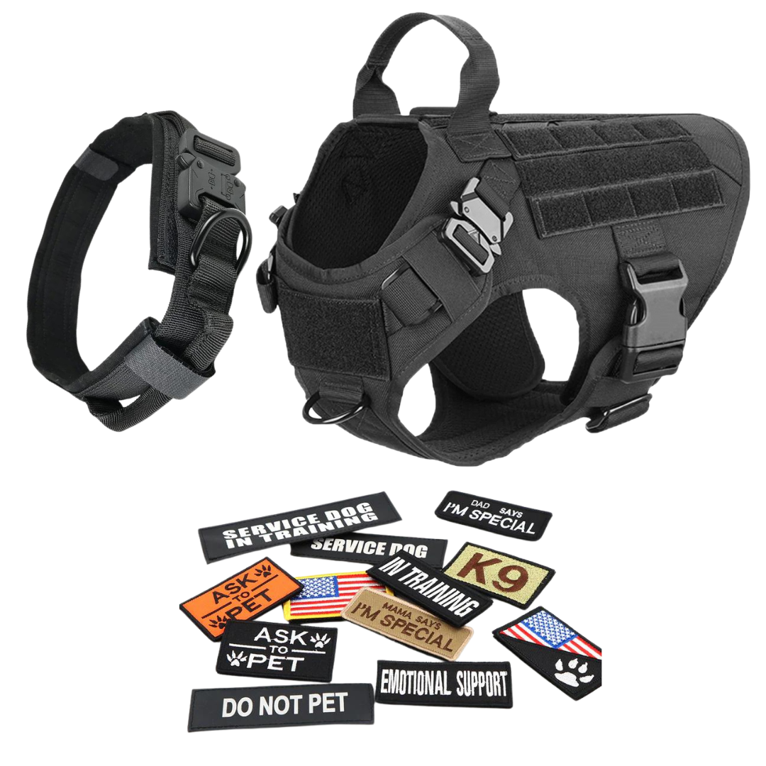 Tactical Dog Harness No-Pull With Front And Back D-Rings...