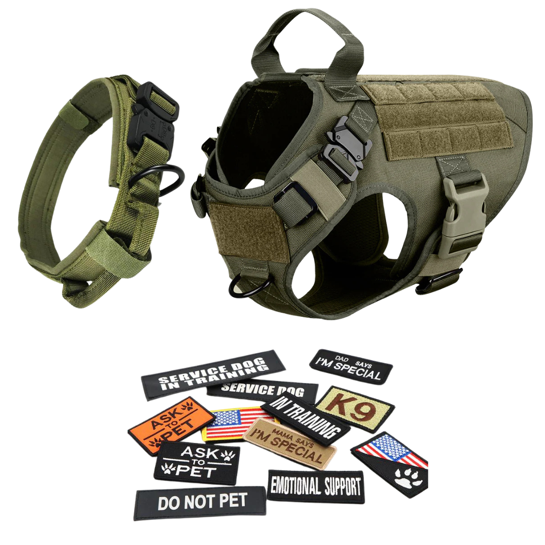 Tactical Dog Harness No-Pull With Front And Back D-Rings...