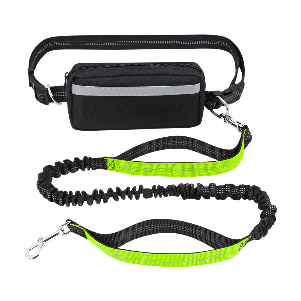 Dog Leash Double-Handle Hands-Free Bungee Reflective...