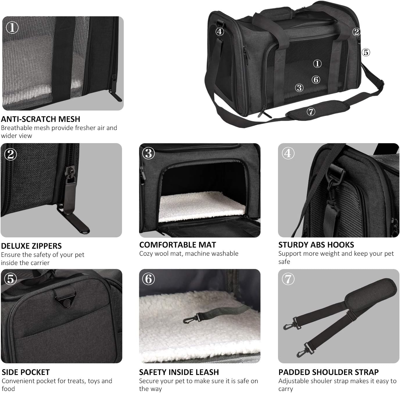Dog Bag Carrier For Small Medium Cats Dogs Puppies Up To 15