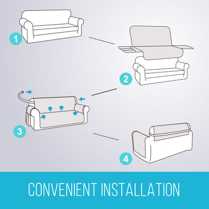 Couch Cover Furniture Protector With Side Pockets And...