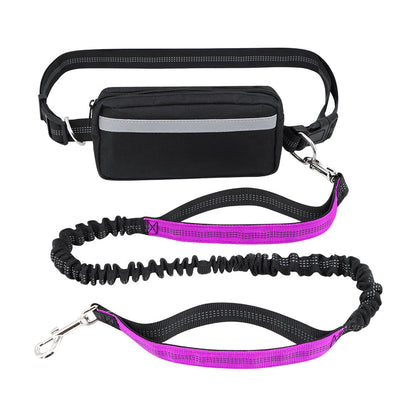 Dog Leash Double-Handle Hands-Free Bungee Reflective...