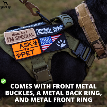 Tactical Dog Harness No-Pull With Front And Back D-Rings...