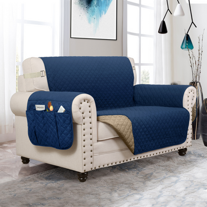 Couch Cover Furniture Protector With Side Pockets And...