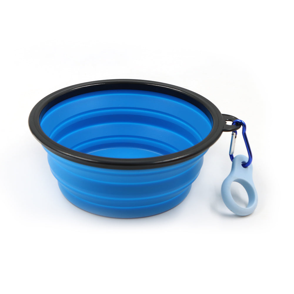 Collapsible Travel Bowl With Clip Silicone Dog Bowl...
