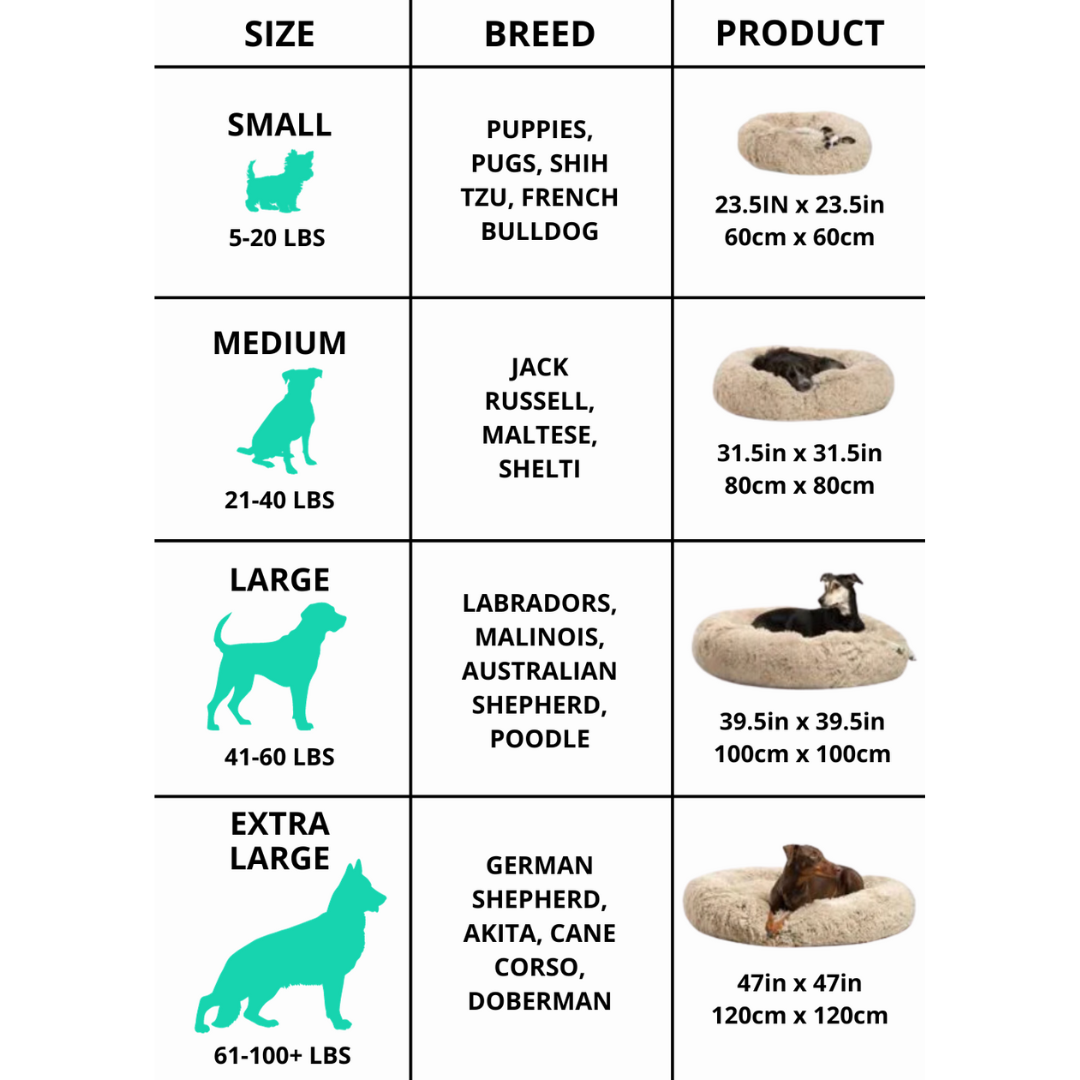 Calming Dog Bed Ultra Plush Cozy Nest With Raised Rim...