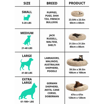 Calming Dog Bed Ultra Plush Cozy Nest With Raised Rim...