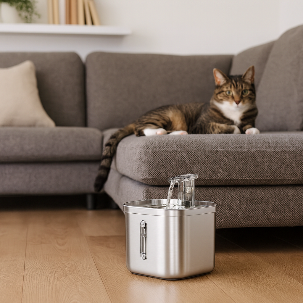Stainless Steel Automatic Pet Water Dispenser with...