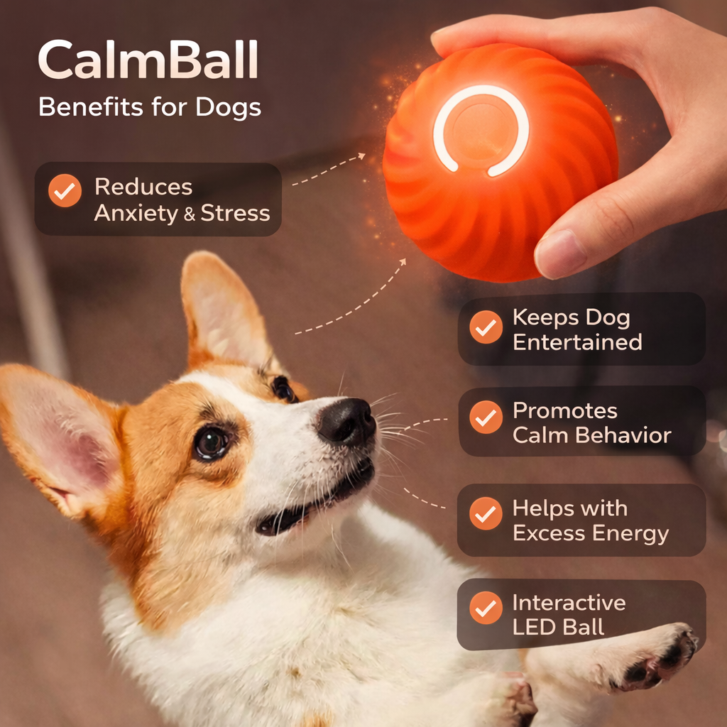 CalmBall™ — Dog Enrichment Ball - Smart Energy Release Toy for Anxious Dogs Mental Stimulation