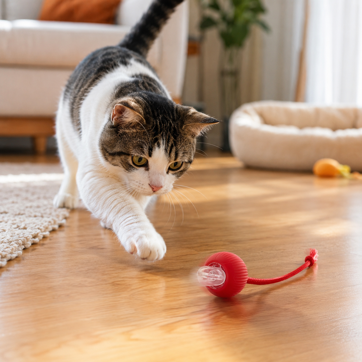 Fruit Interactive Cat Ball Toy - Automatic Rolling...