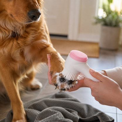 Silicone Pet Paw Cleaner & Massage Brush - Dual-Sided...